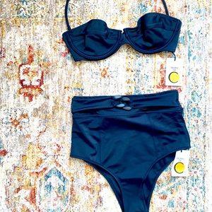 NWT Tropic of C - Athena Top/Hera Bottoms, xs/ Black Bikini